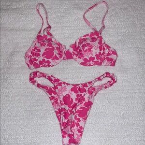 SHEIN Pink Floral Bikini Set